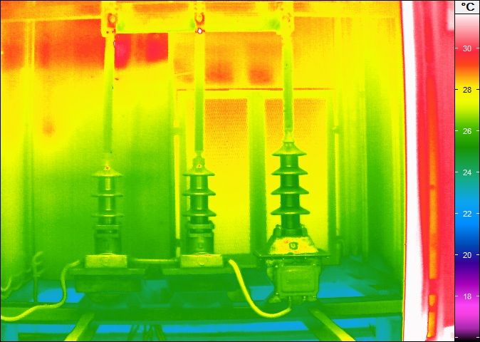 Termogram temperaturne razdiobe na energetskom transformatoru